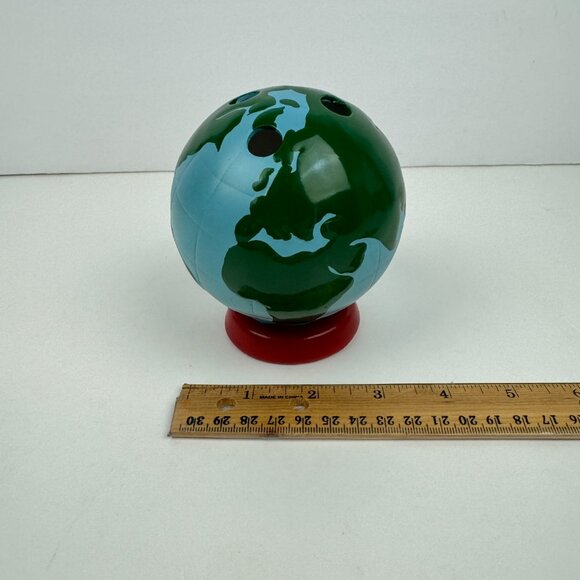 Vtg World Class Student Painted World Globe Map Pencil Holder Russ Bernie and Co - Picture 6 of 13
